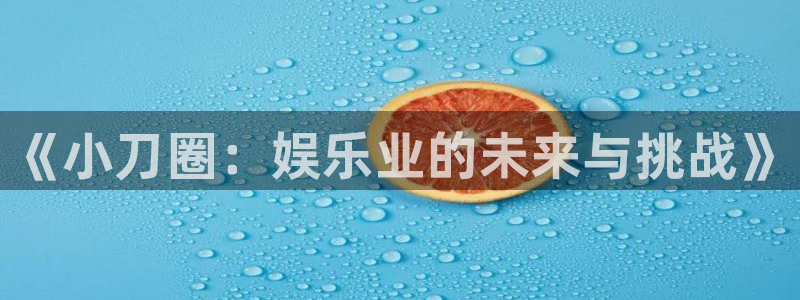 永盈welcome体育平台登录入口：《小刀圈：娱乐业的未来与挑战》